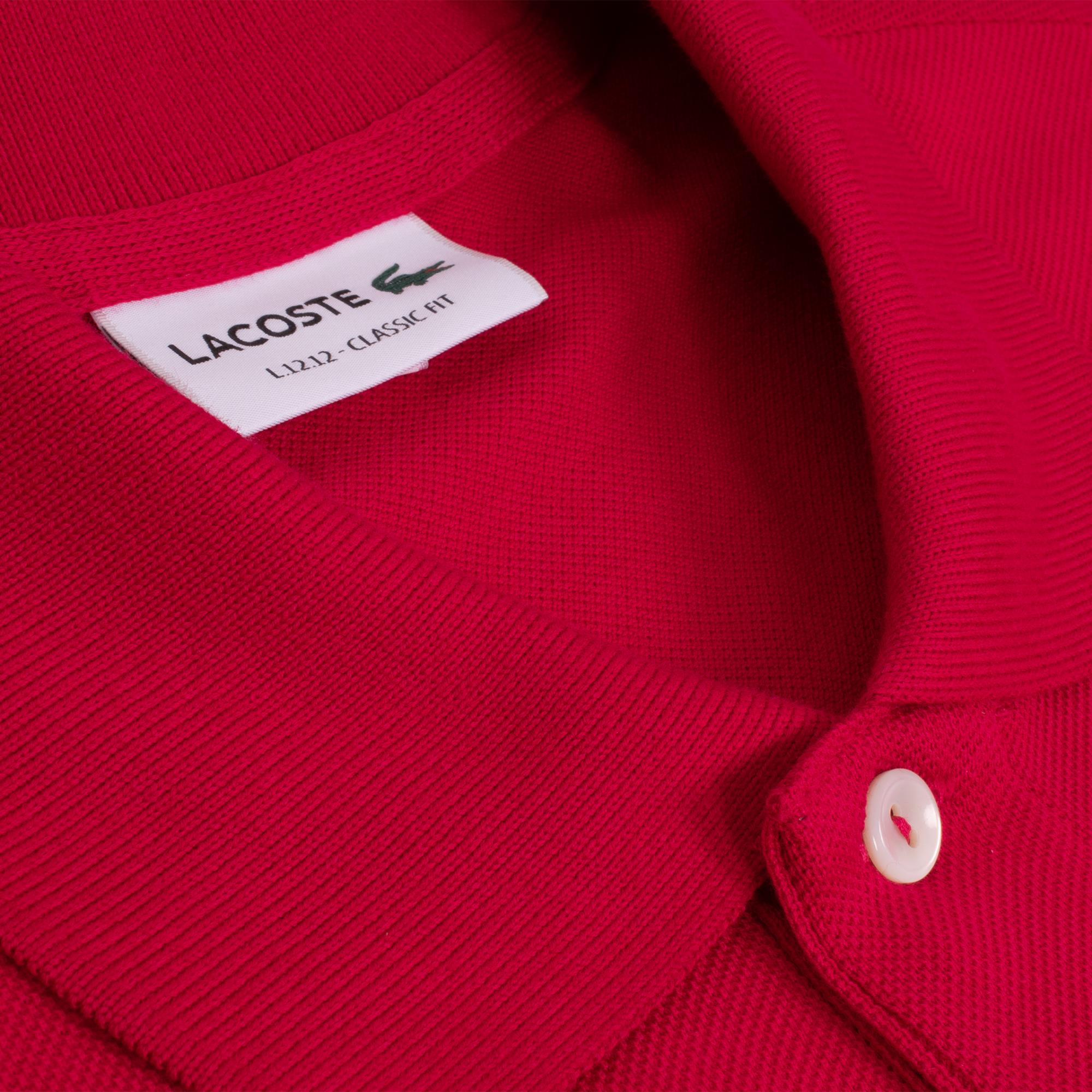 Mens Lacoste L1212 Classic Fit Polo Shirt Bigarreau Cherry